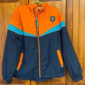 Protection System Hooded Playcoat Raincoat Spring Jacket Size 6